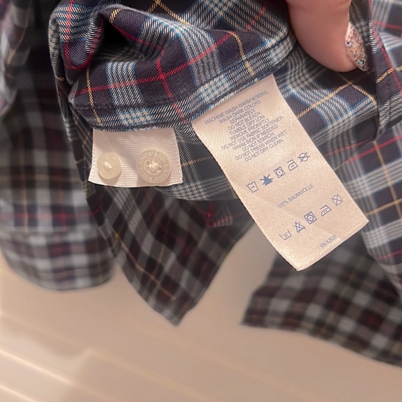 Lands’ End Men’s Tailored Fit Dress Shirt Blue 16-16 1/2 - Picture 6 of 6